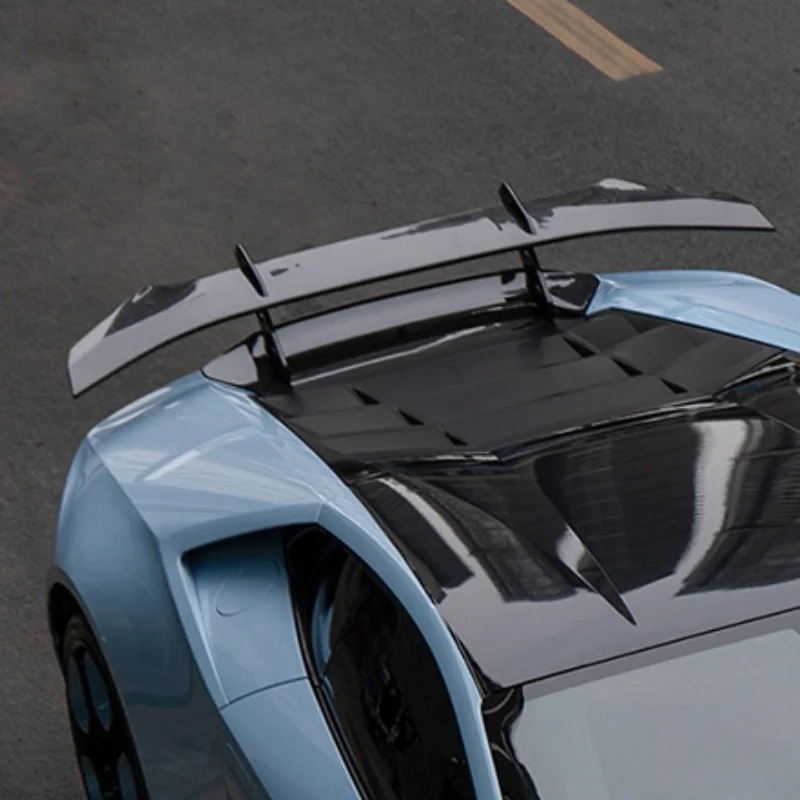 Upgraded Aerodynamic Dry Carbon Fiber Rear Spoiler Body Kit PK Style Rear Wing for Huracan Lp610 Lp580 EVO